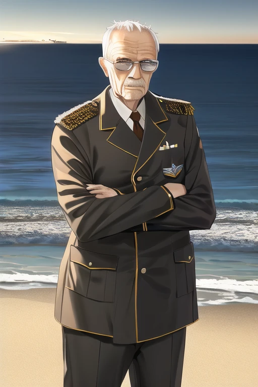[NovelAI] evening military uniform Beach [Illustration]